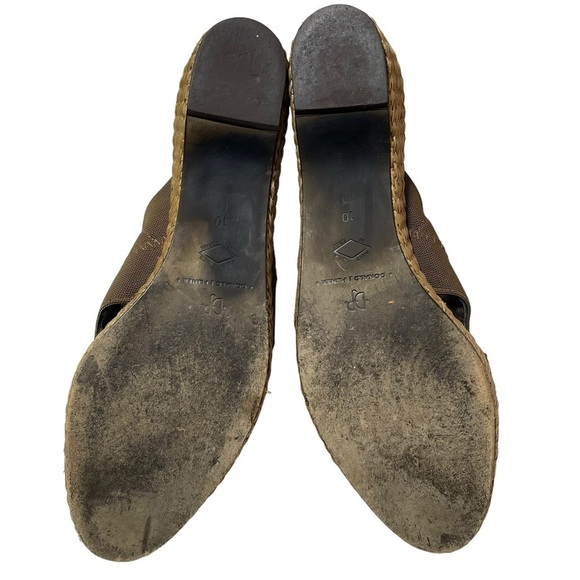 Donald J Pliner Kiwa Brown Bronze Wedge Heels Platform Pumps Sandals Women’s 10 - Picture 6 of 11